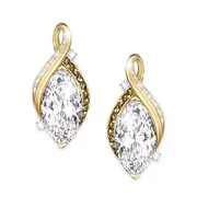 'My One And Only Love' Genuine Topaz And Diamond Earrings