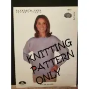 New Plymouth Yarn NO14 Suri Merino Split Rib Ladies Pullover Knitting Pattern