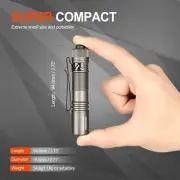 ACEBEAM Pokelit AA Rechargeable Mini Flashlight with Clip (Gray)