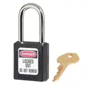 Master Lock 410KABLK 17F500 Black Safety Padlock, Keyed Alike 1 Key