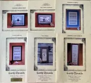 Lot of 6 EARTH THREADS Cross Stitch Pattern Leaflets - Morning Light Sampler+