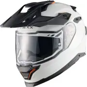 Y.TRAVL Plain Pearl White Full Face Adventure Helmet