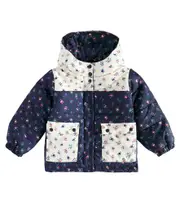 [The New Society] The New Society Heaven floral patchwork puffer jacket Y 14 blue