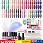 Gel Nail Polish Kit with UV Nail Lamp Gel Polish Set Glitter Manicure Nail Salon