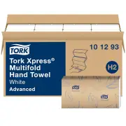 Xpress Soft Multifold Hand Towel White with Grey Leaf Print, Absorbent, 189 Towe