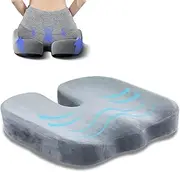 Seat Cushion for Office Chairs, Memory Foam Car Seat Cushion Desk Chair Pillow, Pressure Relief Seat Cushion, Sciatica Pain Relief Pillow, Tailbone Pain Relief Cushion for Car, Airplane, Wheelchair