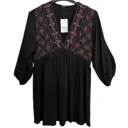 Desigual Dress Women's Size US S/EUR M MEX 32 V-Neck 3/4 Puff Sleeve NEW