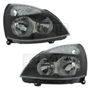 Renault Clio Headlights Mk2 Hatchback 2001-2005 Black Inner Headlamps 1 Pair