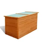 Garden Storage Box Wood Ottoman Water Resistant Container Organiser vidaXL