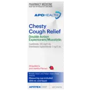 APOHealth Chesty Cough Relief 200mL Double Action Expectorant Mucolytic Mucus