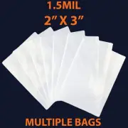 1.5Mil 2" X 3" | LDPE Clear Flat Poly Bags, Flexible & Durable | Multiple Bags