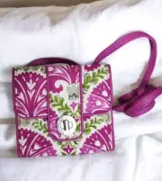 Vera Bradley Julep Tulip Mini Crossbody Bag Purse w Turnlock Pink Green NWT