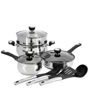 Oster Baldwyn 10pc Stainless Steel Cookware & Utensil Set