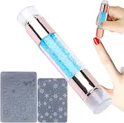 Manicure Stamping Plates -Manicure Art Stampers | Precision Nail Design Tools| Diyy nail artt Stamp Pen| Double Ended nail artt Stamping Pens Kit | nail artt Pen for Women,diyy Practice,manicure