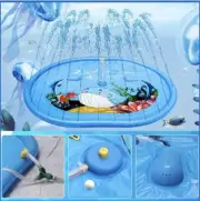 Sprinkler Pool Splash Pad 74.8 Inches For Kids, Toddlers And Dog.