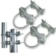 Double U-Bolt Clamp Bracket for Starlink Antenna Mount Pole Adapter Rv Ladder...