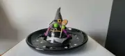 Cobwebs & Cauldrons Halloween Witch Gnome Chip & Dip Tray Platter Large Cute New