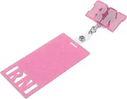 Gadpiparty Nurse Badge Holder Retractable Id Clip Glittery Acrylic Vertical Tag Card Holder for Nurses and Teachers and Lightweight Nursing Badge Accessories Easy to Carry