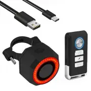 Cycling Safety Tail Light Alarm Ringing Button Locate Parking By Horn Sound