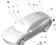 PORSCHE PANAMERA 971 Rear Left Lower Antenna Amplifier 971035225H NEW GENUINE