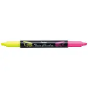 Pentel Twin Checker Highlighter Yellow/Pink