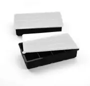 Ice Cube Trays with Lids Large Size Silicone Square Ice Cube Molds for Making 8