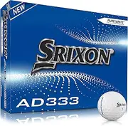 Srixon AD333 Golf Ball, Men, White, 12 Balls