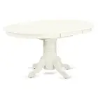 Oval Table with 18" Butterfly leaf - Linen White