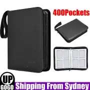 400 Cards Binder 4 Pocket Zip Trading Card Album Folder Case Collectors AU NEW