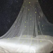 Bed Canopy with Fluorescent Stars & Moon Glow in Dark Bed Net for Baby, Kids,...