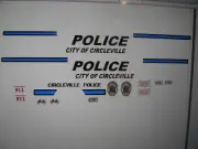 Circleville Ohio Police Vehicle Decals 1:64 two for one money