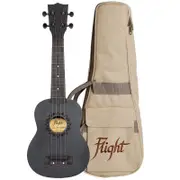 Flight NUS310 Blackbird Soprano Ukulele with Bag Black