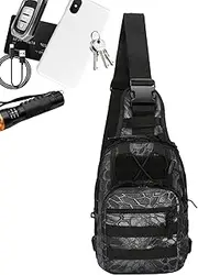 [Generic] Sling Bag - Waterproof Snake Pattern Cycling Bag - Reusable Outdoor Accessories, Chest Pack for Mountaineering, Riding