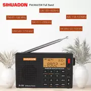 Portable Radio Sihuadon R-108 Digital FM Stereo/LW/SW/MW /AIR/DSP Receiver Gift