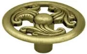 1-7/16" Wing Design Knob Antique Brass
