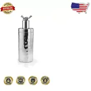Polished Silver Helyx Cocktail Shaker - 10 oz Capacity for Stylish Entertaining