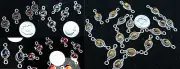 Findings conector Sterling Silver stone Carnelian,onyx,tiger eye, Emerald agate