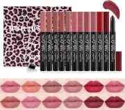 Fantasyday 12 Colors Crayon Lipstick Set,Lip Liner Velvety Matte Nude Lipstick,