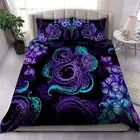 Beautiful Octopus Hibiscus Hawaii Doona Duvet Cover Double Queen KING Bedding