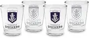 AFL Shot Glass Set of 4 - Fremantle Dockers - 50ml