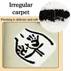 Handprint Hip Blanket Creative Irregular Blanket Flocking-texture B6 Rug L7 P7X9