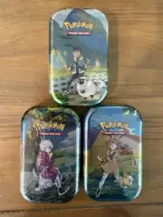 3 X Pokemon TCG Crown Zenith Mini Tin NEW SEALED US SELLER