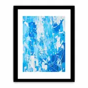 Blue White Art Framed Art Framed print Art Poster