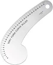 Kearing 32CM French Curve for Pattern Making, Vary Form Curve Ruler for Sewing, Aviation Aluminum Hip Curve Ruler for Measuring Sewing,Fashion Design,Quilting