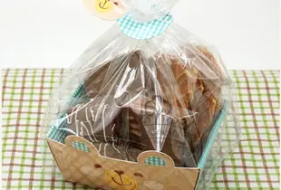 Amy烘焙網:10套入/韓國熱銷可愛小熊/粉小兔紙托袋/手工餅乾包裝袋/瓦片杯子蛋糕包裝袋/禮物包裝