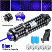 5 WATT Blue Burning Laser Pointer Adjustable Visible Beam Dot Light