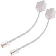 ETHZZLE 2pcs to Rj11 Adapter Ethernet to Phone Line Converter Telephone to Ethernet Cord Easy Installation