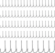 Fishing Hooks | Fishing Hooks Saltwater,100 Pack Barbed Heavy Duty Bait Holder Tackle for Crappie Panfish Salmon Surf Kayak Boat Lake Bank