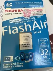 TOSHIBA FlashAir W-03 Wifi SD-Card 32GB Photo Transfer to iPhone/Android