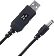 iGreely DC 5V to DC 12V USB Voltage Step Up Converter Cable - Power Supply USB Cable DC Jack 5.5 x 2.5mm 5.5 x 2.1mm, USB 5V to DC 12V Cable